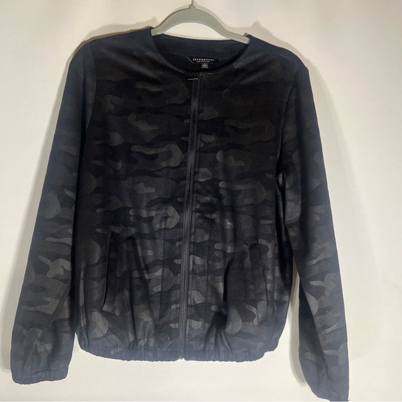 Liverpool Black Camo Zip-Up Bomber Jacket - Picture 1 of 5